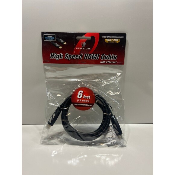 Pearstone High Speed HDMI Cable With Ethernet Gold Plated - Picture 1 of 3